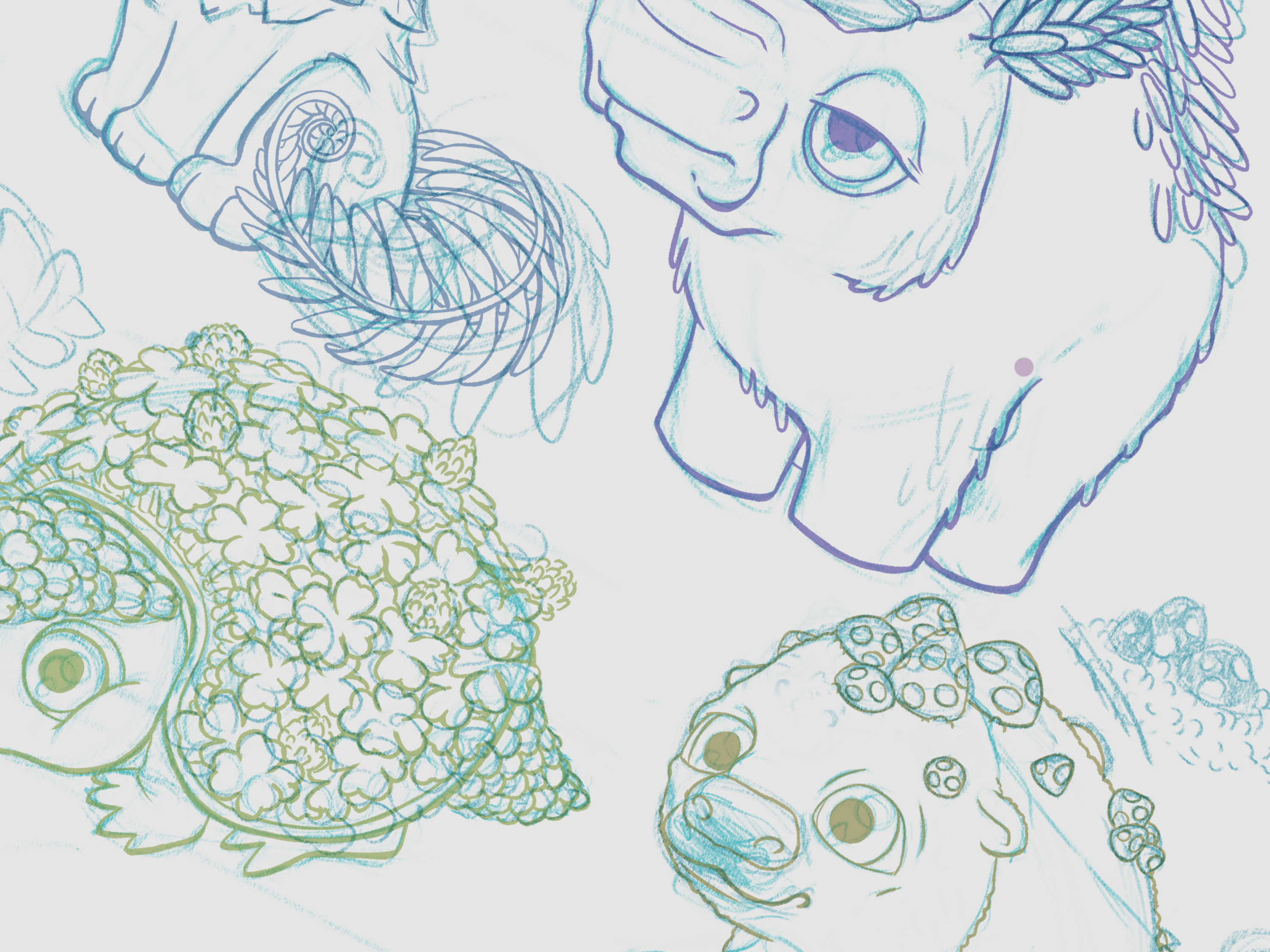 Megafauna Figurines Sketches 2 02.png